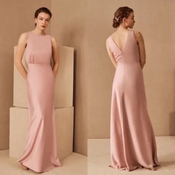 beckett satin charmeuse maxi dress Black BHLDN Beckett Satin Charmeuse Maxi Dress